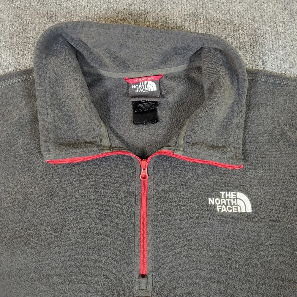 The North Face Mens Polartec Classic Fleece 1/4 Zip Pullover Gray XL #2691